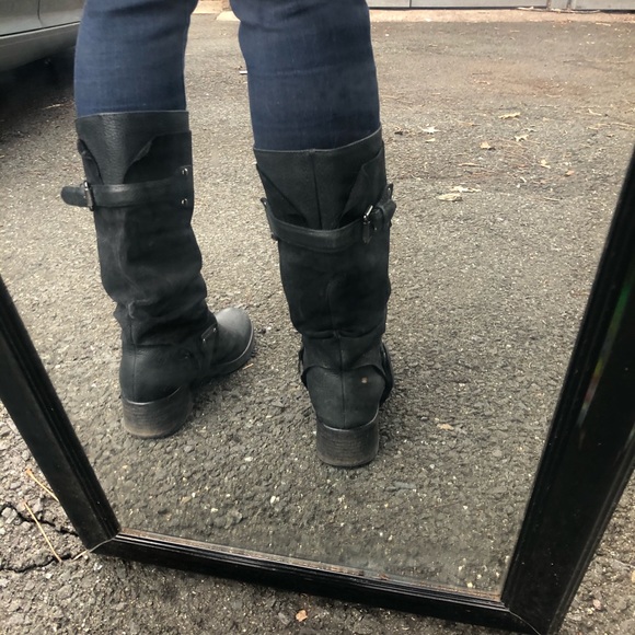 Vera Wang leather motorcycle boots - Picture 2 of 5